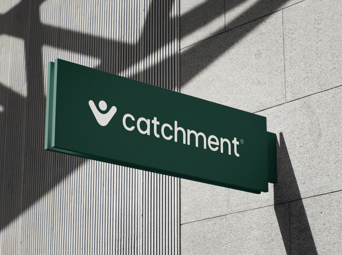 Catchment signage at the head office entrance